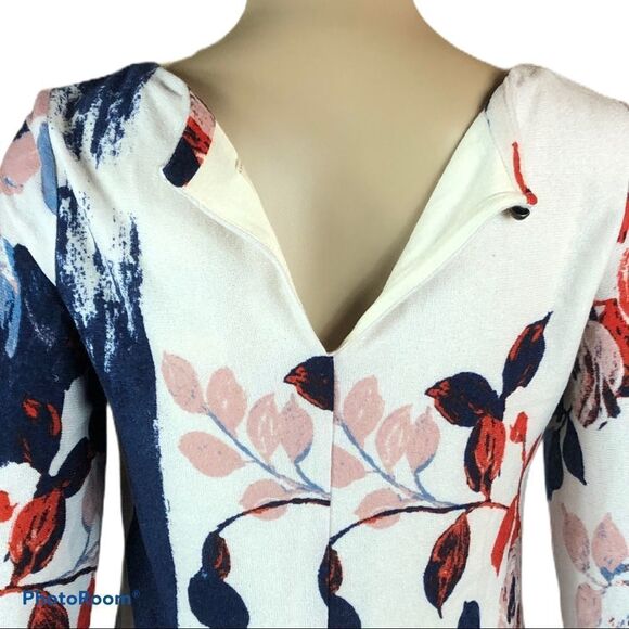 MAEVE Anthropologie floral bell sleeve sweater dress - Picture 10 of 13